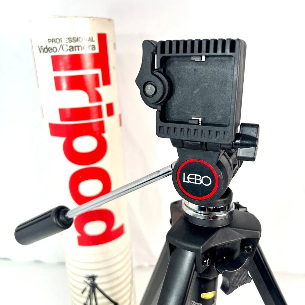 LEBO Professional‎ Video Camera Tripod with Original Tube Case Vintage